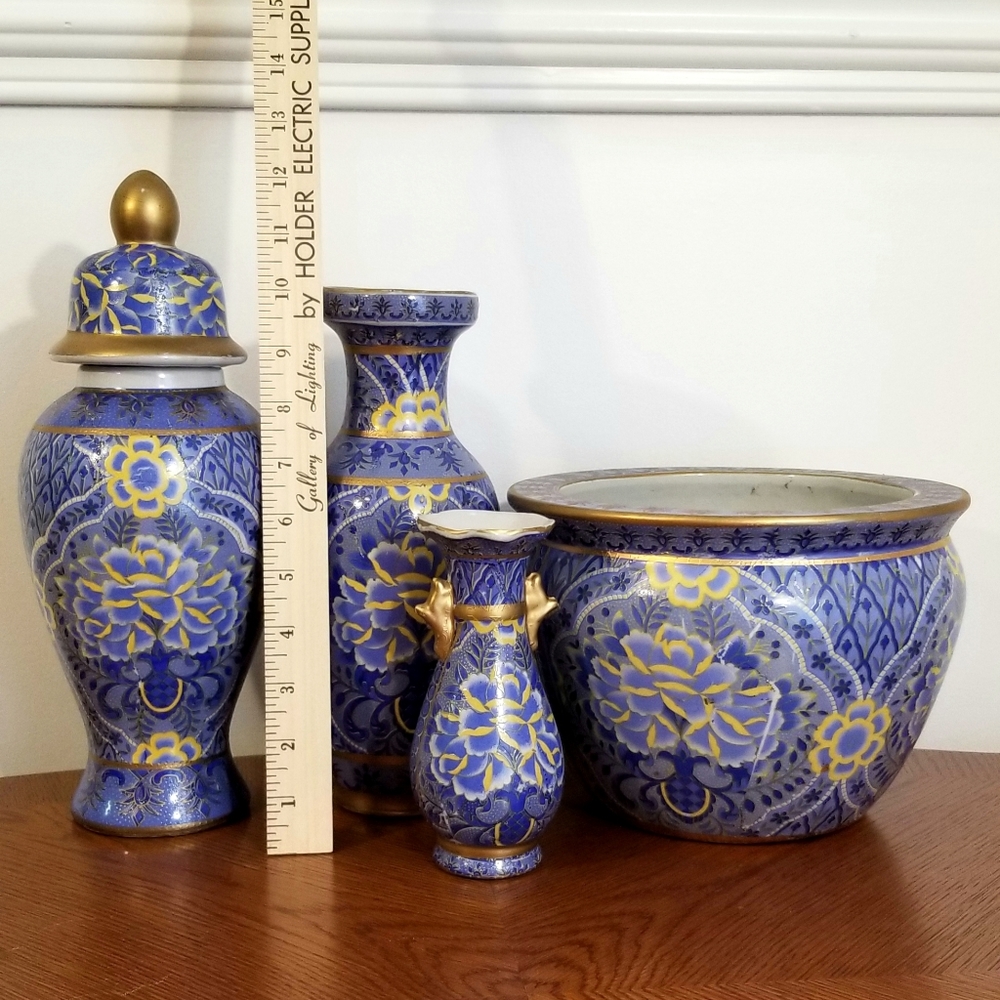 Vintage decorative vases and bowls